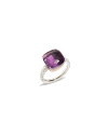 Pomellato Maxi-size Ring Rose Gold 18kt, White Gold 18kt, Amethyst, Diamond (watches)